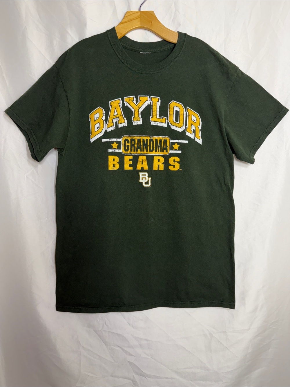 Barefoot Campus Outfitter Baylor Bears Grandma T Shirt Green Size S/M